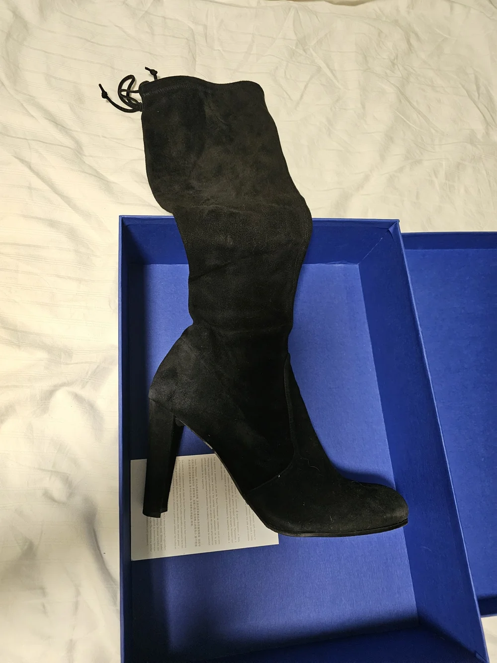 Stuart Weitzman Black Over-the-Knee Suede Boots
